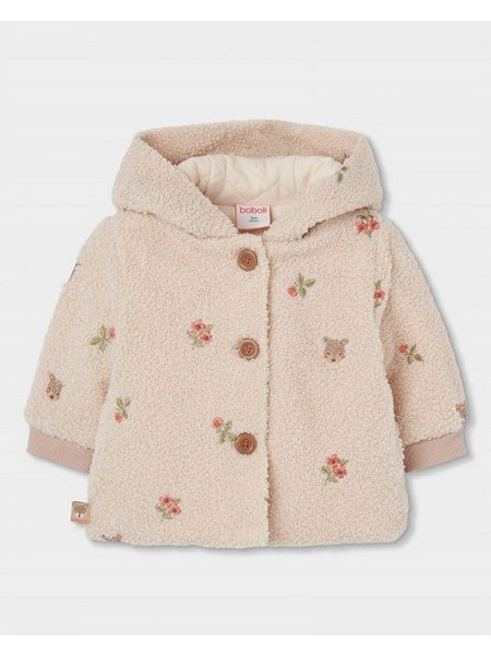 BOBOLI Jacket embroidered for baby -BCI - 124052 - ΚΟΡΙΤΣΙ - ECRU