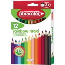 Fibracolor Rainbow Maxi 5mm Ξυλομπογιές Σετ 12τμχ