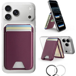 ESR Classic MagSafe Magnetic Wallet Stand Burgundy