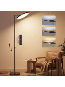 VASAGLE Επιδαπέδιο φωτιστικό LED 36W με ρύθμιση έντασης και περιστρεφόμενη κεφαλή, Ενεργειακής Κλάσης F, 25x 25x176cm LFL008BD02