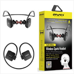 Awei A848BL Ακουστικά Bluetooth In Ear Ανθεκτικά στο Νερό Black