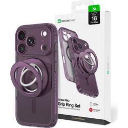 AMAZINGTHING Titan Pro Lens Ring Set Θήκη iPhone 18 Pro Max με Μαγνήτη MagSafe Purple (IP18XTRPU)
