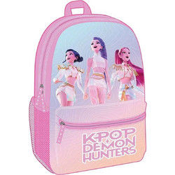 Τσάντα Πλάτης Σχολική K-Pop Demon Hunters μεταλιζέ