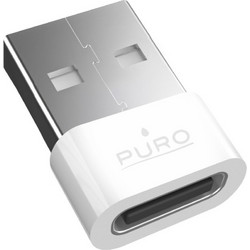 Προσαρμογέας Puro USB-C σε USB-A - Λευκός Λευκό