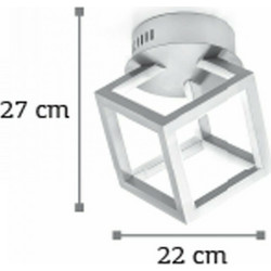 Inlight 6147-20 Μεταλλική Πλαφονιέρα Οροφής Ασημί