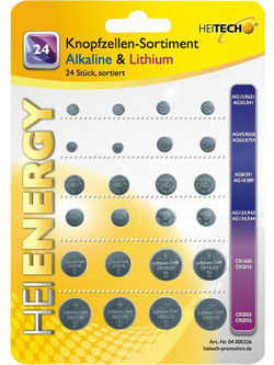 Heitech Heienergy Alkaline & Lithium Multipack Button Cells 24τμχ