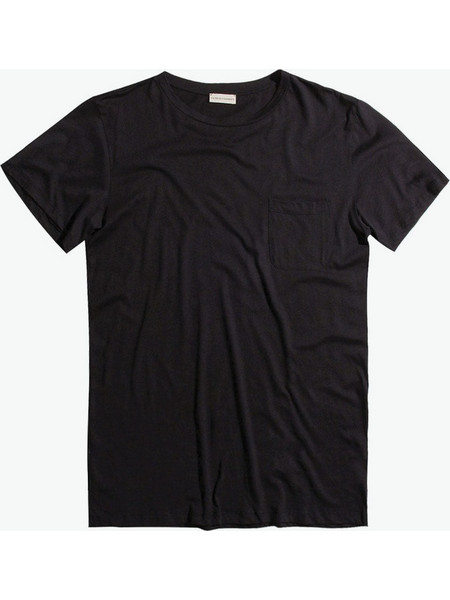 Crew Neck Modal Pocket T-shirt Black