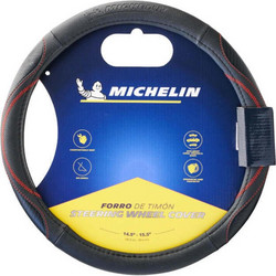 Michelin Κάλυμμα Τιμονιού Μαύρο με Κόκκινη Ραφή 36,8 - 39,4cm - WML-1002-NR