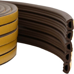 vidaXL Αυτοκόλλητη σφραγίδα παραθύρου 10 x 6 mm 25 m Καφέ EPDM αφρός