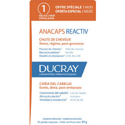 Ducray Anacaps Reactiv Συμπλήρωμα Διατροφής κατά της Τριχόπτωσης 90 Κάψουλες