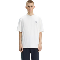 Fred Perry Ανδρική Μπλούζα Τ-Shirt Back Print M2475-129 Snow White - Λευκό