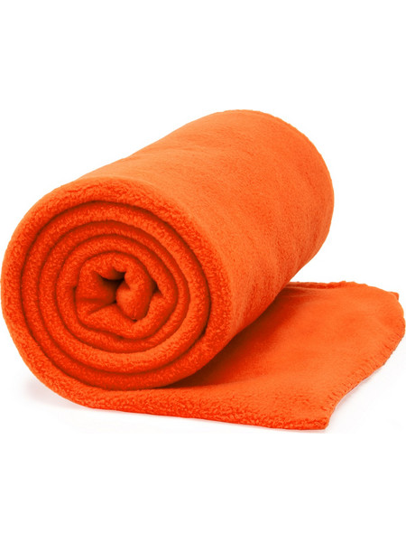 Κουβέρτα fleece LAMBERT από πολυεστέρα ORANGE