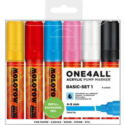 ΜΑΡΚΑΔΟΡΟΙ MOLOTOW ONE4ALL 327HS 4-8mm (σετ 6 τεμ.) BASIC-SET 1