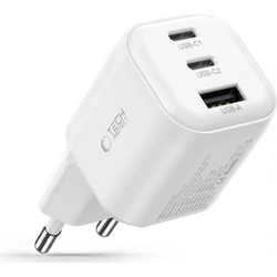 Tech-Protect NCA100W Φορτιστής χωρίς Καλώδιο με Θύρα USB-A & 2 Θύρες USB-C 100W Quick Charge 3.0 & Power Delivery White