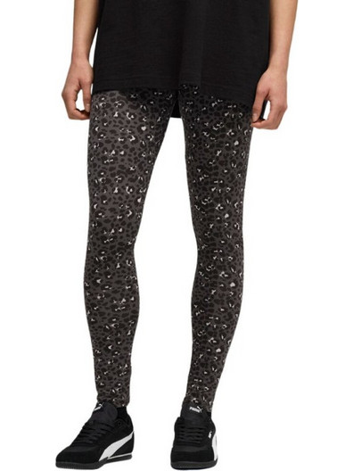 Puma ESS Animal Print L Γυναικείο Κολάν Μαύρο