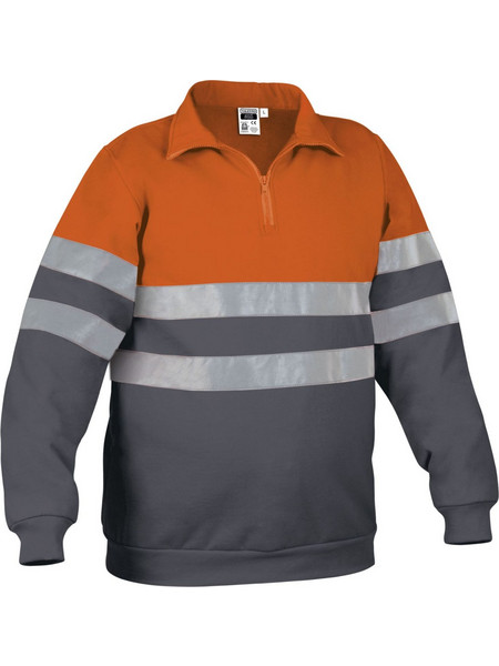 Φούτερ Hi-Vis ROAD Valento SUVAROANG Fluo Orange-Charcoal Grey