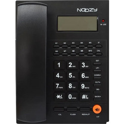 Noozy Phinea N37 Ενσύρματο Τηλέφωνο με Ανοιχτή Ακρόαση για Ηλικιωμένους Μαύρο