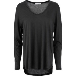 Philosophy Top Organic Jersey Oversized V Neck BL11916 Γκρι Μπεζ