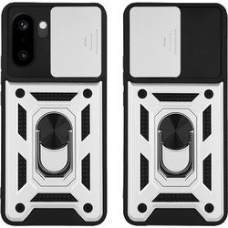 Sonique Ring Armor CamPro Θήκη Ασημί (OnePlus 15R 5G)