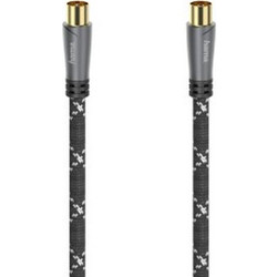 Hama Καλώδιο Κεραίας Coax Male to Coax Female 1.5m Grey