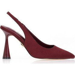 Γόβες TSOUKALAS μπορντό σουέτ slingback