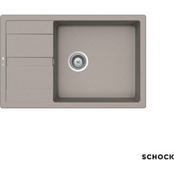 Schock Cristalite Manhattan Ένθετος Νεροχύτης Γρανίτη Αντιστρεφόμενος Ματ Concrete Beton 78x50cm 30180-1451