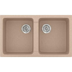 Sanitec Classic 334 Ένθετος Νεροχύτης Γρανίτη Ματ Granite Sand 86x50cm