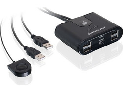 Iogear 2x4 USB 2.0 Διακόπτης Περιφερειακών (GUS402)
