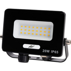 Adeleq Προβολέας LED 20W 230V 3000K Με Δυνατότητα Τοποθέτησης Ανιχνευτή Κίνησης IP65 Μαύρος 3-3620100