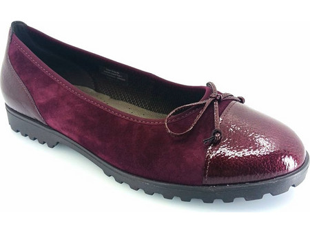 Gabor 3007.01.004 lug-sole ballerinas (πορφυρό suede)