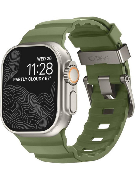 Tech-Protect Motion Λουράκι Σιλικόνης Tactical Green (Apple Watch 44 / 45 / 46 / 49mm)