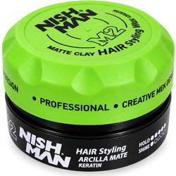 Nish Man Matte Clay Keratin Argile M2 Κερί Μαλλιών Ματ 100ml