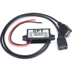 Μετασχηματιστής Αυτοκινήτου CPT Converter Module 12V To 5V 3A USB Output Power Adapter