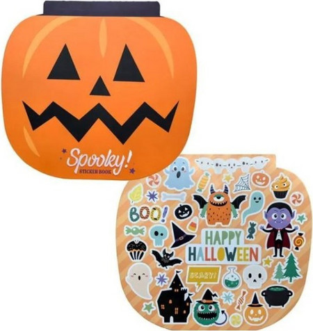 Spooky Βιβλίο Με Αυτοκόλλητα Σε Σχήμα Κολοκύθας 10 Σελίδες (STK52)