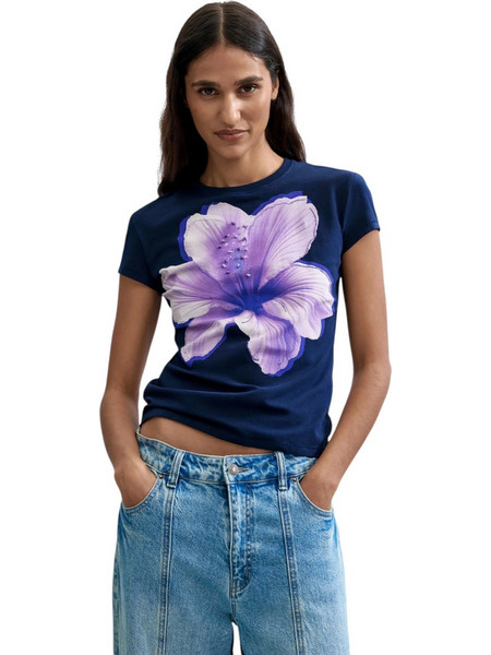 Desigual - Γυναικεία Μπλούζα T-Shirt Yokohama 26WWTK51-5000 Μπλε