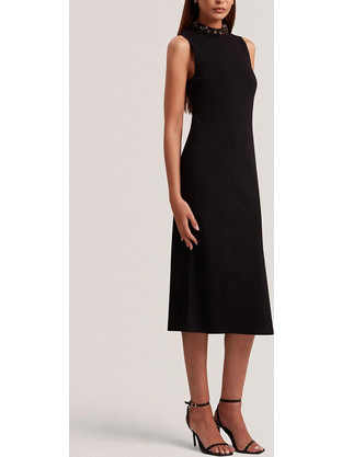 Ted Baker Sivra Midi Φόρεμα Μαύρο 285255