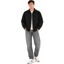 Rebase Ανδρικό Πουκάμισο Overshirt Relaxed Fit Μαύρο