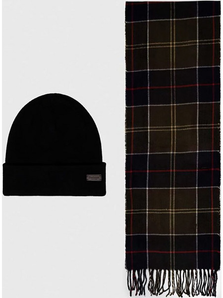 BARBOUR BARBOUR SWINTON BEANIE & GALINGALE SCARF GIFT SET