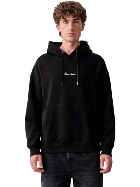 Guess Script Logo Ανδρικό Φούτερ με Κουκούλα Μαύρο M6BQ13K5461-JBLK