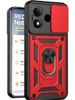 Bodycell Armor Slide Cover Case Red (Xiaomi Redmi Note 17 4G / 5G)