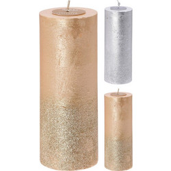 ΚΕΡΙΆ & ΚΗΡΟΠΉΓΙΑ CANDLE PILLAR WAX 7X17CM 2ASS ACC690670