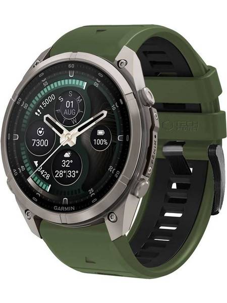 Tech-Protect Iconband Pro Λουράκι Σιλικόνης Green / Black (Garmin Fenix 3HR / 5X / 5X Plus / 6X / 6X Pro)