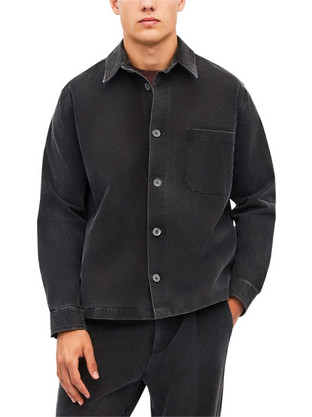 Dirty Laundry Piquet Ανδρικό Πουκάμισο Overshirt Μαύρο DLMO000039-VINTAGE BLACK