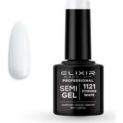 Elixir SemiGel 1121 Powder White Ημιμόνιμο Βερνίκι Νυχιών 8ml