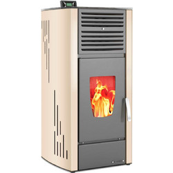 Thermiki Hall Aero 12 Beige Σόμπα Pellet Αερόθερμη 12kW