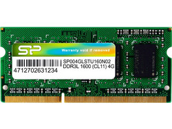 Silicon Power 4GB (1X4GB) DDR3 RAM 1600MHz SoDimm SP004GLSTU160N02