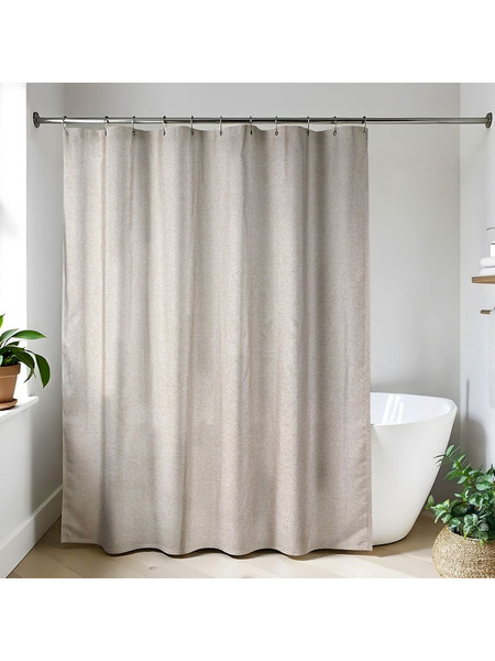 Κουρτίνα Μπάνιου (180x200) Με Κρίκους T-D Linen Aspect Taupe 1221165
