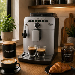 Gaggia Naviglio Deluxe HD8749/11 Silver Αυτόματη Μηχανή Espresso 1850W 15bar με Μύλο