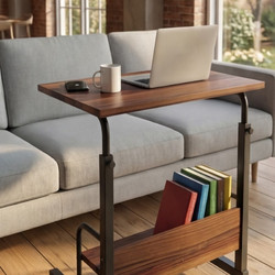 Hanah Home Desk Γραφείο για Φορητό Υπολογιστή Καφέ 60x68-87x40cm 298Gns5101