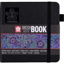 Sakura Sketch/note book μαύρο 80φυλ. 12x12εκ. με μαύρο χαρτί